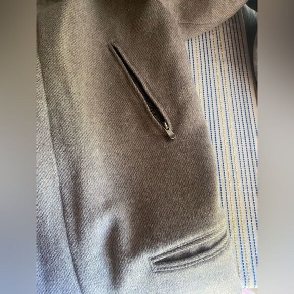 Tarocash Mens Wool Blend Jacket Brown Size XL Long Sleeve Zip Buttons - Picture 11 of 16